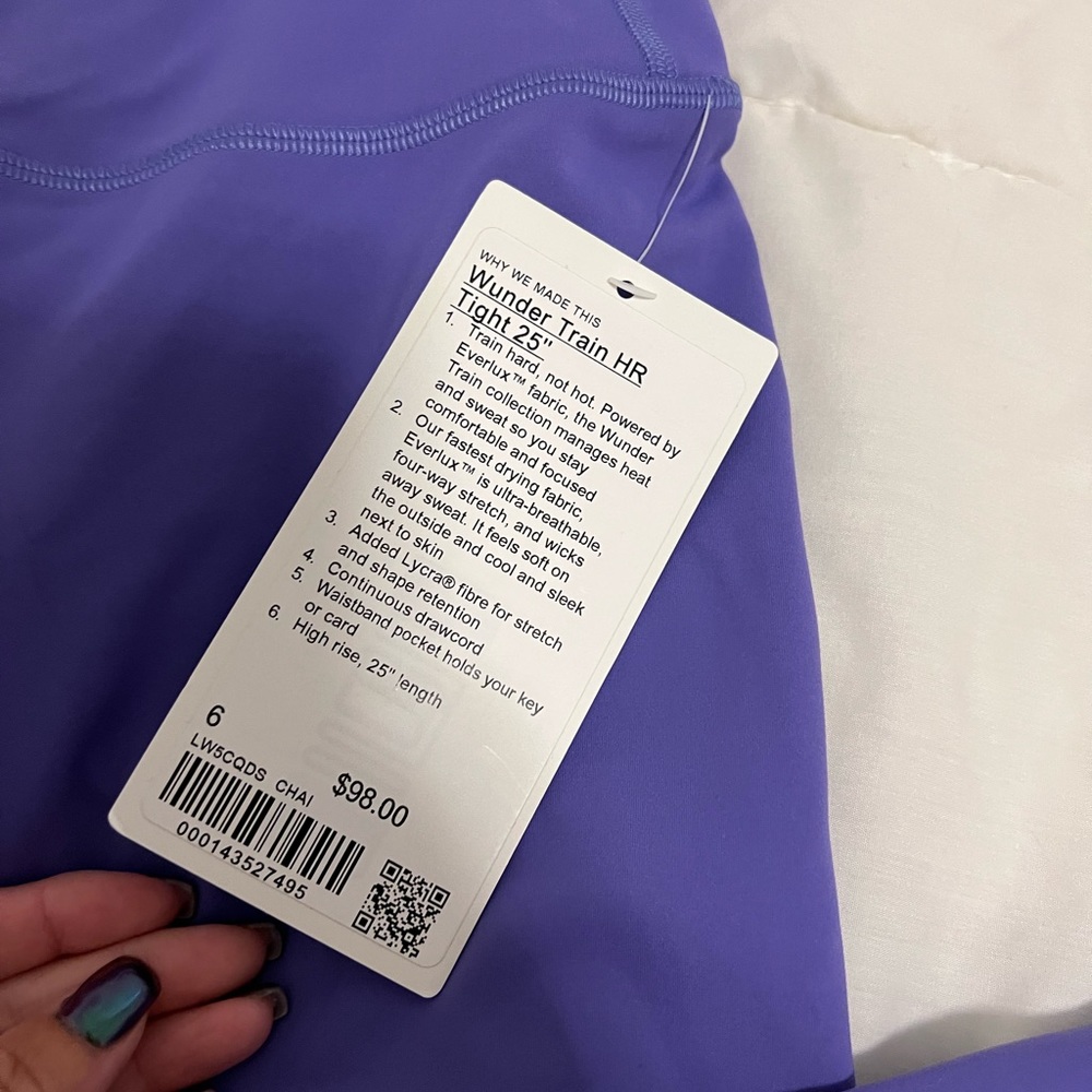 Wunder hr tight. Purple. Nwt. Size 6